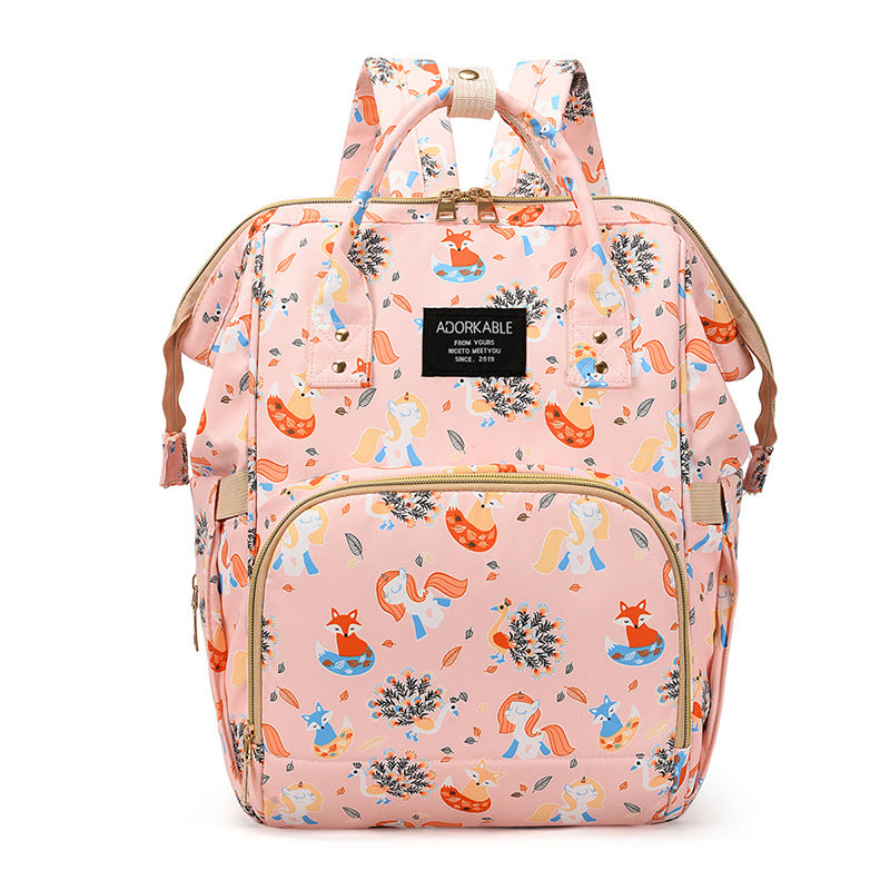 Playful Unicorn Print Diaper Backpack Bowlift