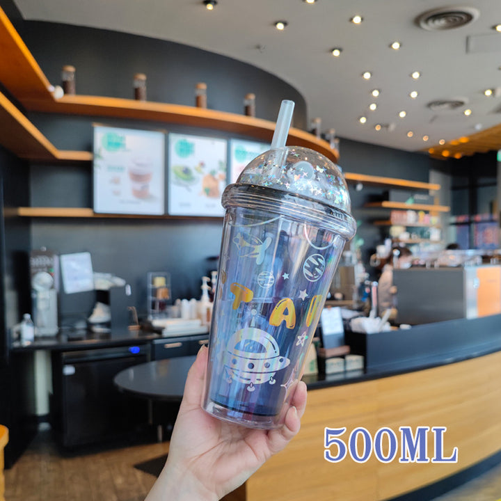 Ladies personalized drinking cups with child-friendly astronaut design Bowlift