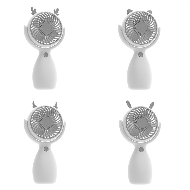 Unisex Portable Hand Fan with Animal Ears Design Bowlift