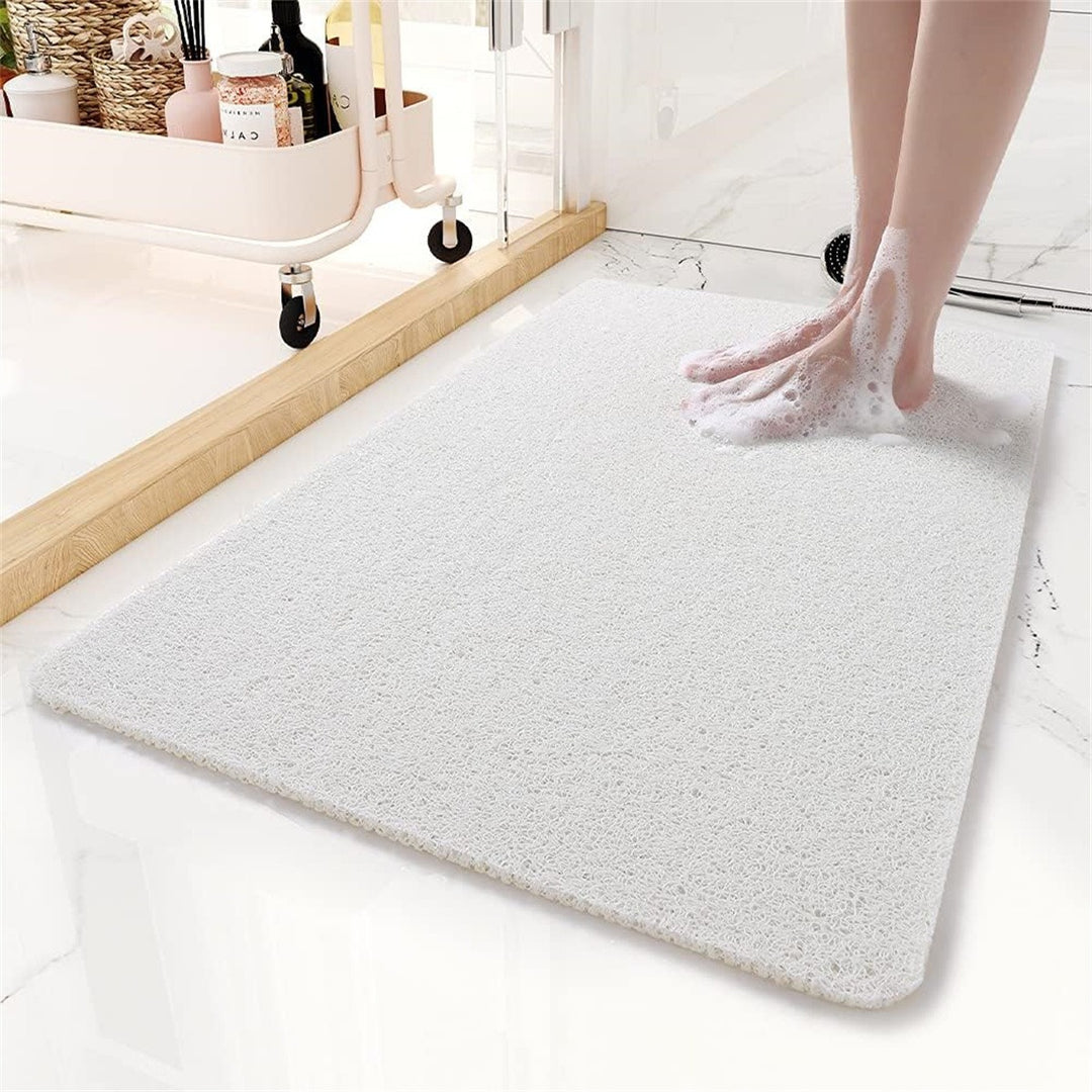 Ultra-absorbent quick-dry textured shower mat with non-slip backing Bowlift