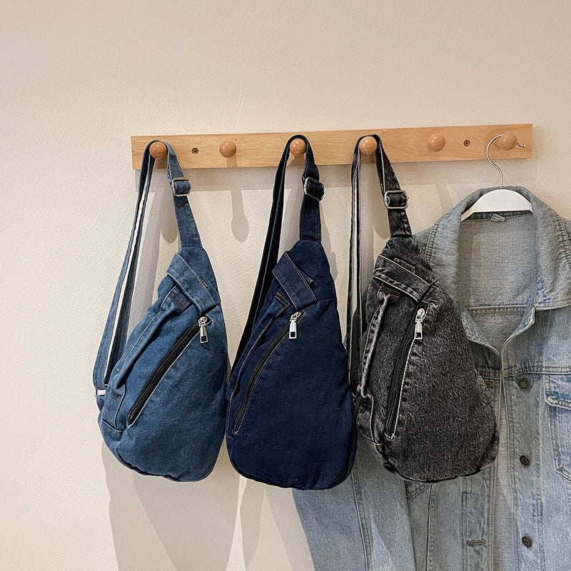 Casual Denim Sling Bag Bowlift
