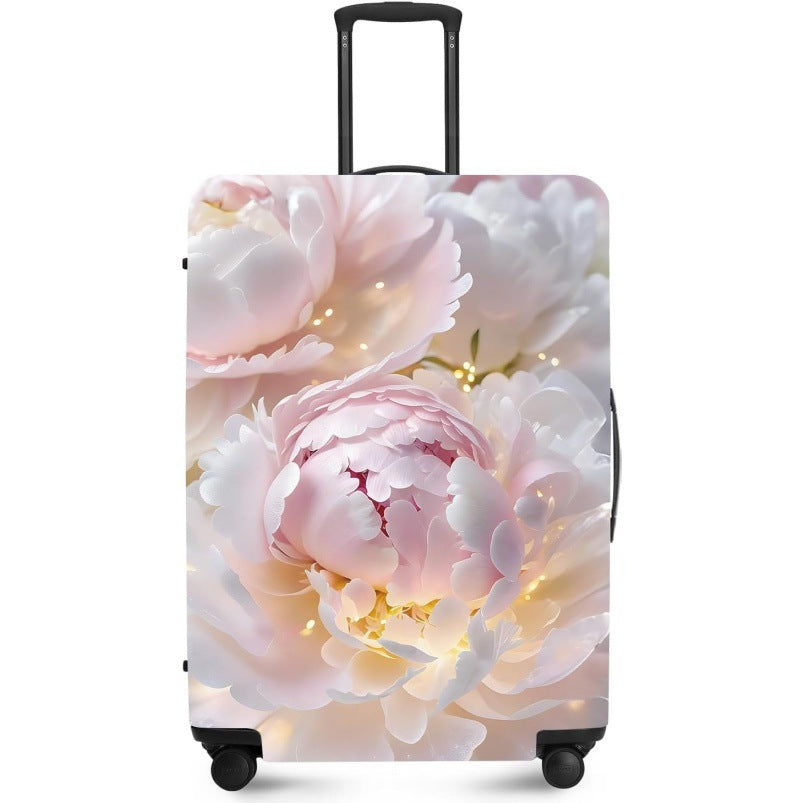 Unisex nan elastic suitcase cover with UV-resistant motif print and zip opening Bowlift