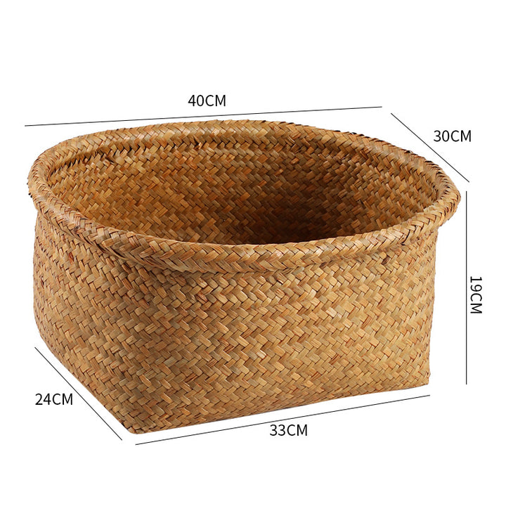Eco-Friendly Round Woven Storage Basket Bowlift