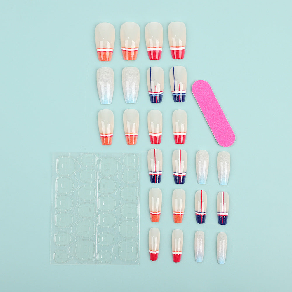 Artificial Nail Set in Modern Gradient Design Bowlift