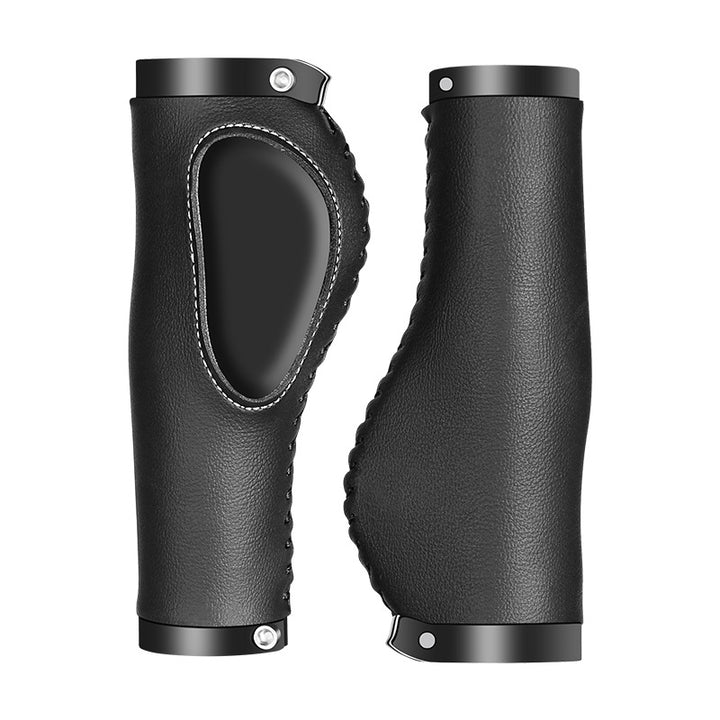 Ergonomic Leather Bike Handlebar Grips Bowlift