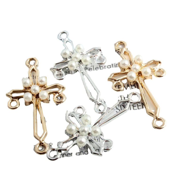 Cross Pendant Chain Earrings Bowlift