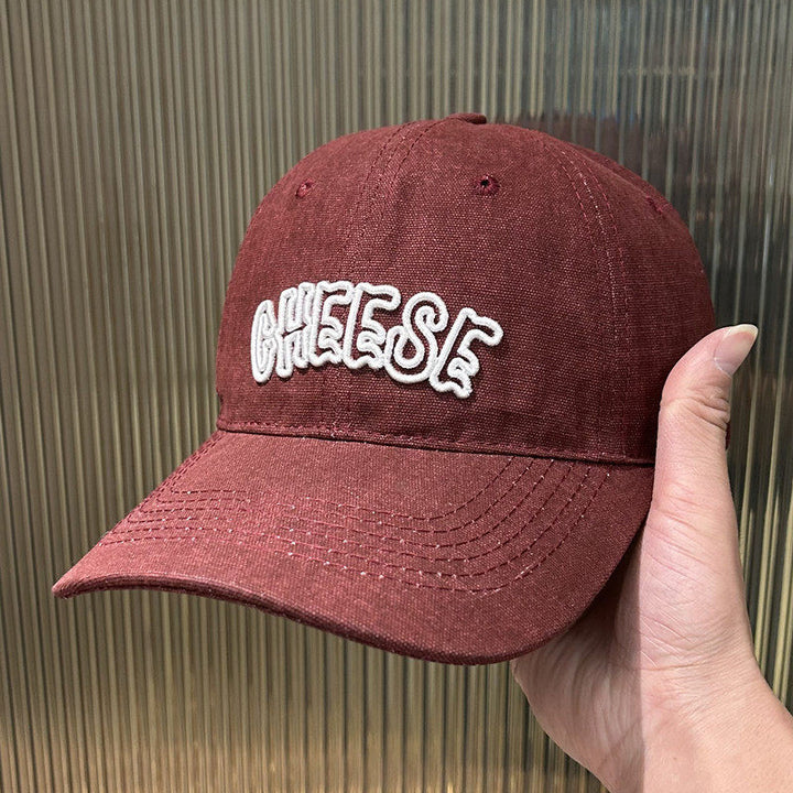 Unisex Embroidered Cotton Twill Cap Bowlift