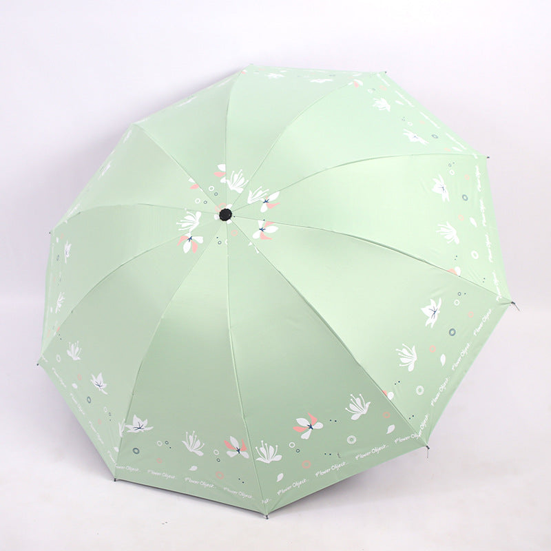 Women elegant umbrella with floral print design Bowlift