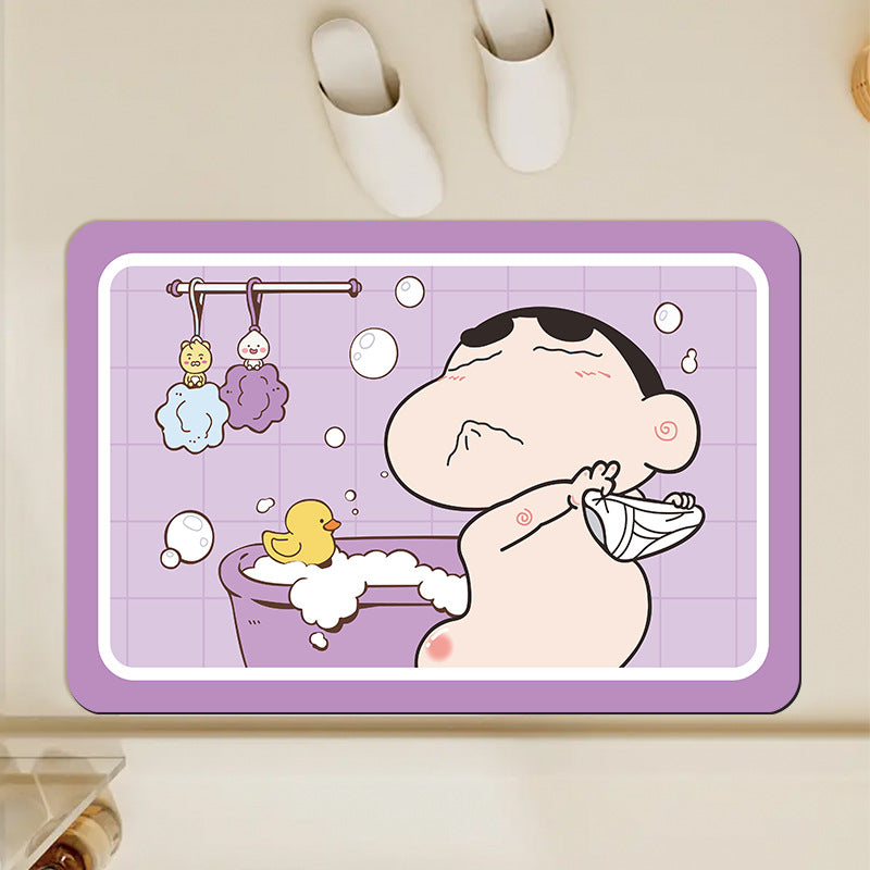 Cartoon Bear-Themed Non-Slip Bath Mat