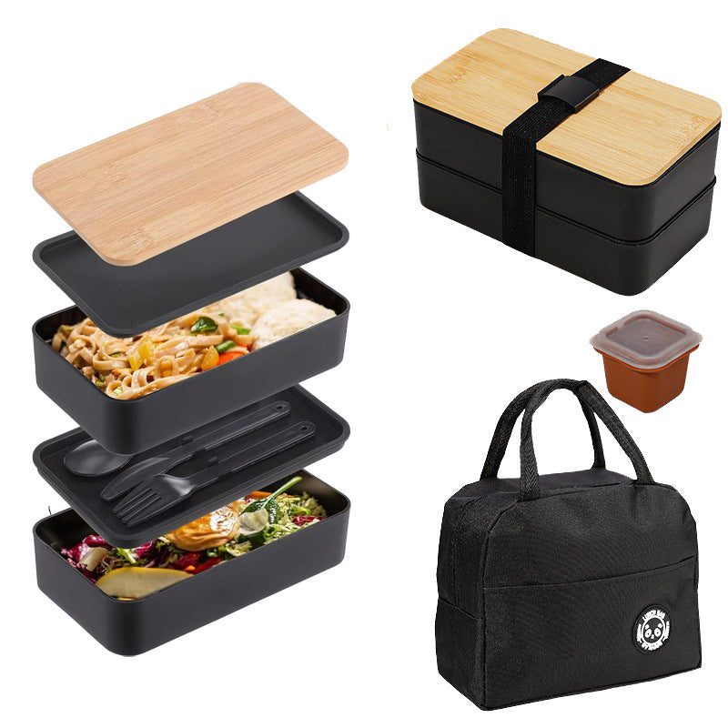 Multi-Layered Bamboo Lunch Container