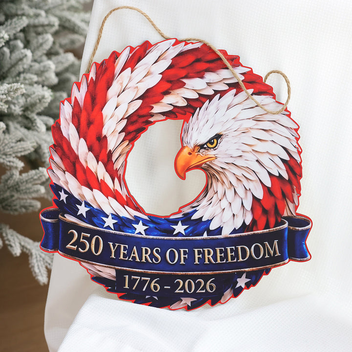 Unisex nan Patriotic Americana Burlap Ribbon Star Door Wreath with Jute Hanger Bowlift