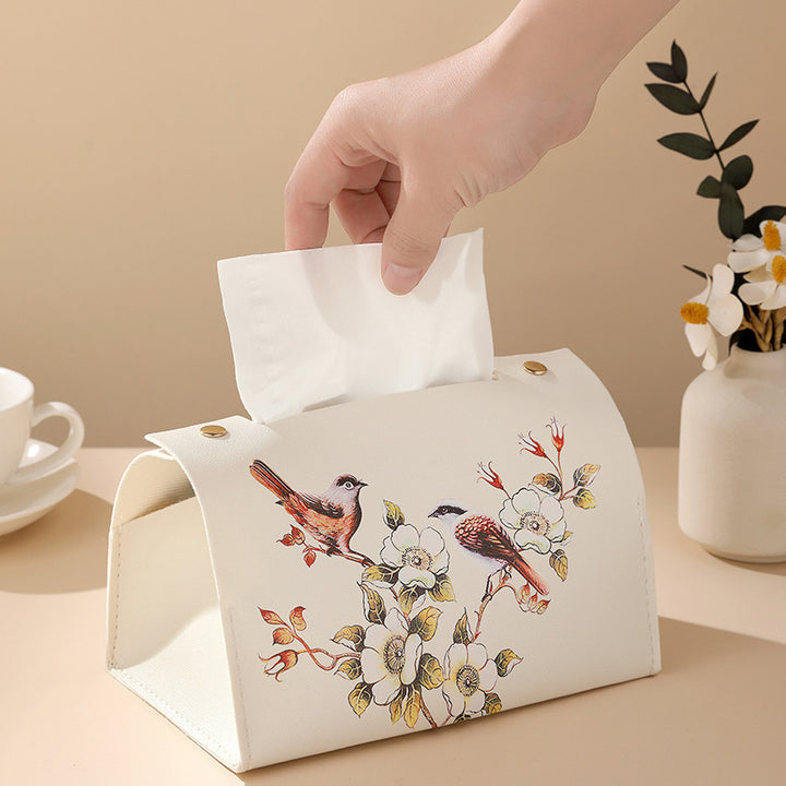 Artistic Floral Tissue Box Cover Bowlift