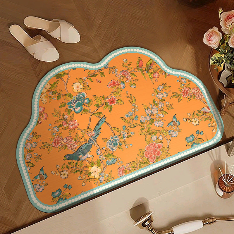 Floral Patterned Area Mat
