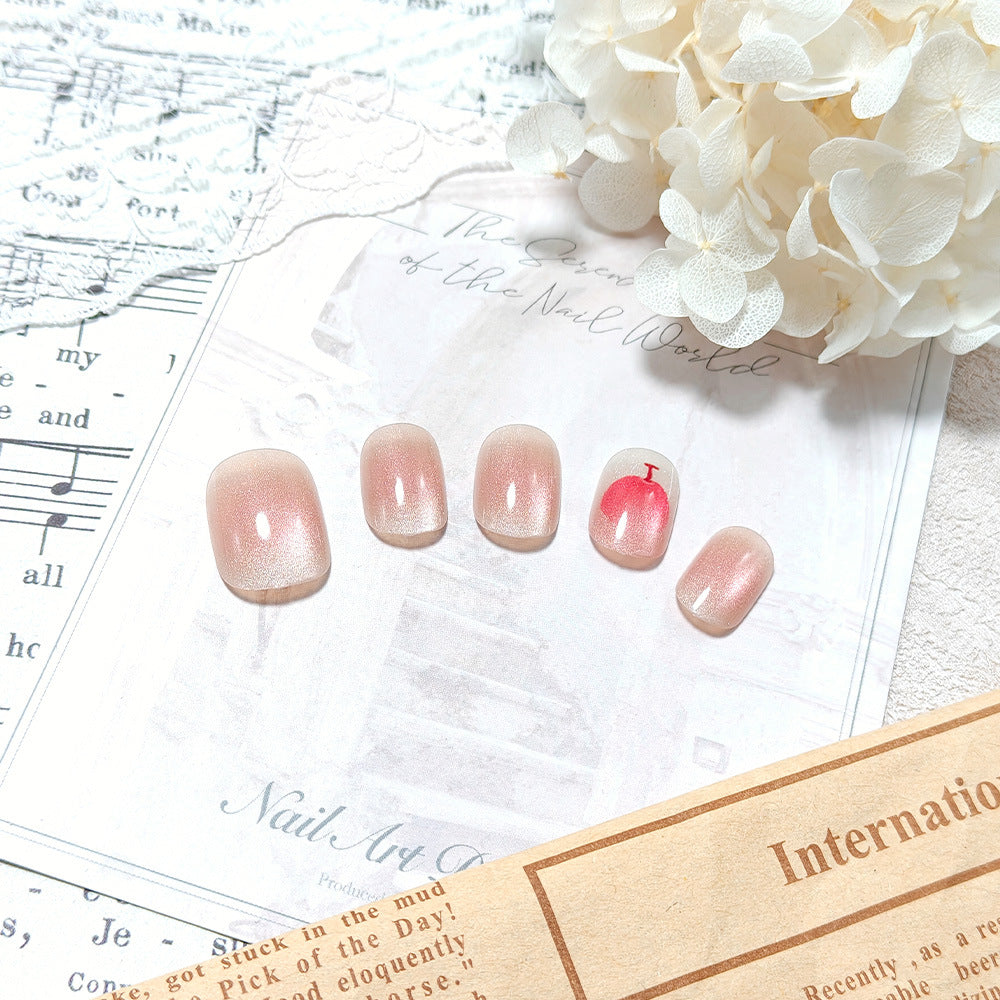 Artificial nails with delicate gradient and creative design Bowlift