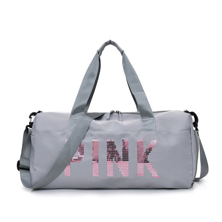 Multifunctional Sports Bag with Shiny Sequin Design Bowlift