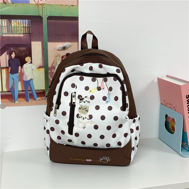 Playful Polka Dot Design Backpack