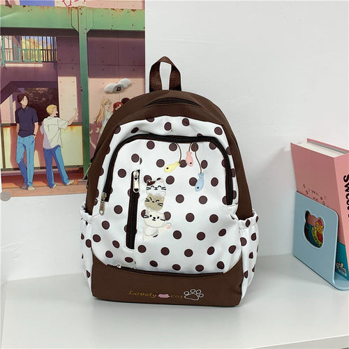 Playful Polka Dot Design Backpack