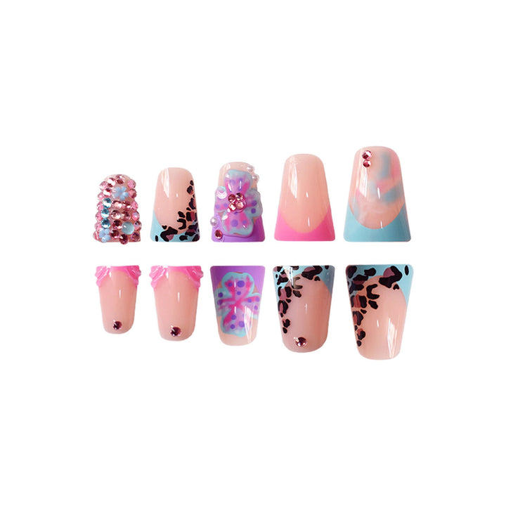 Artistic 3D Floral Press-On Nail Extensions Bowlift