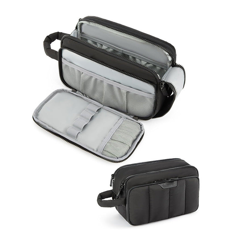 Cosmetic Organizer Bag with Multiple Compartments and Removable Interior Compartment Bowlift