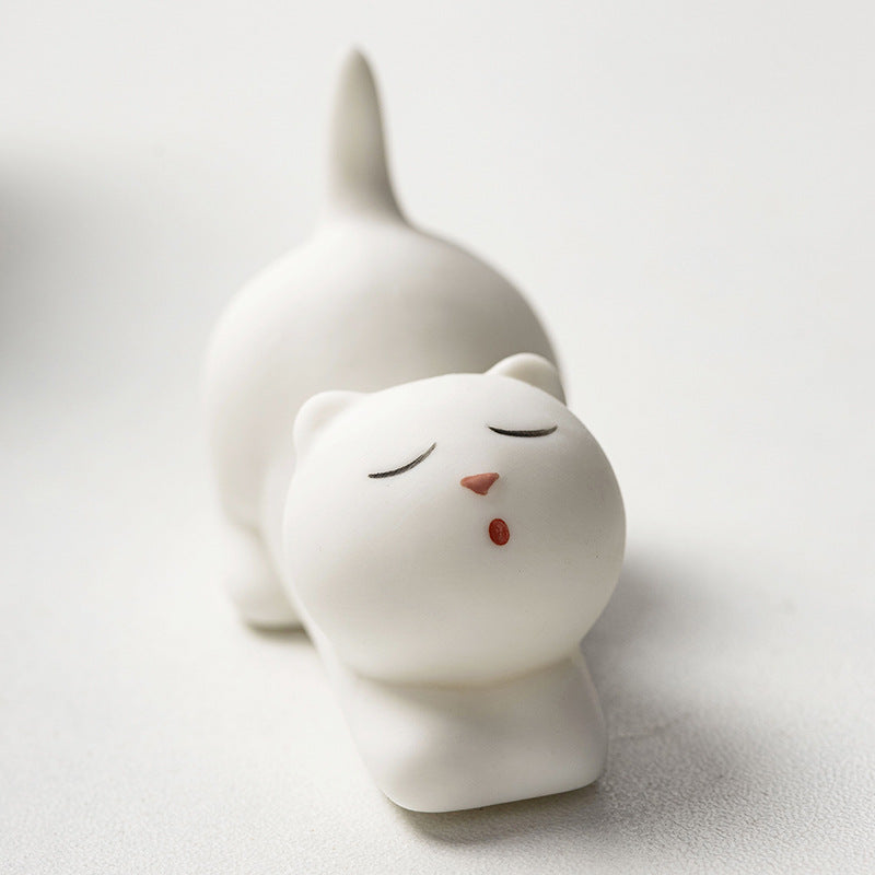 Decorative Cat Figurine Bowlift