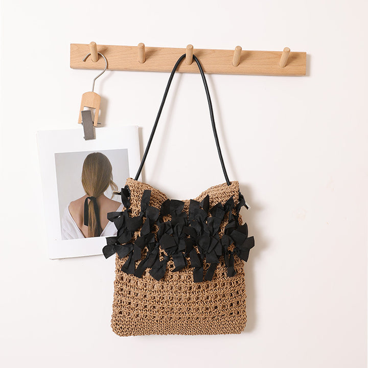 Handmade beach bag with decorative bows Bowlift