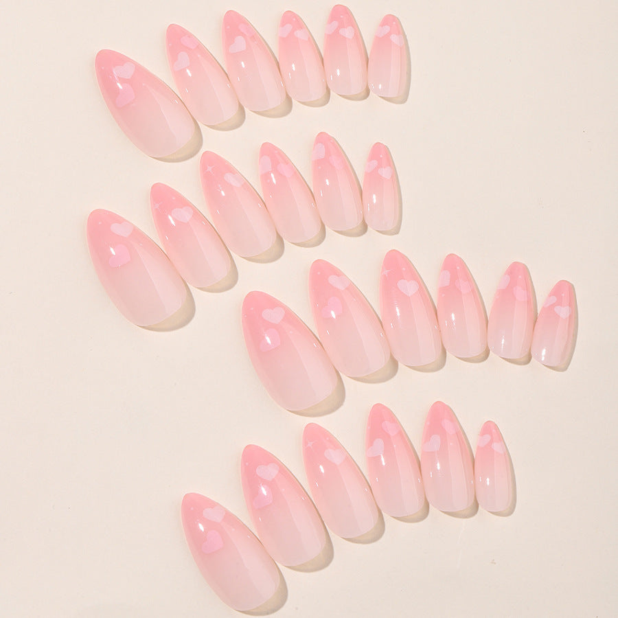Elegant Almond-Shaped Press-On Nail Set Bowlift