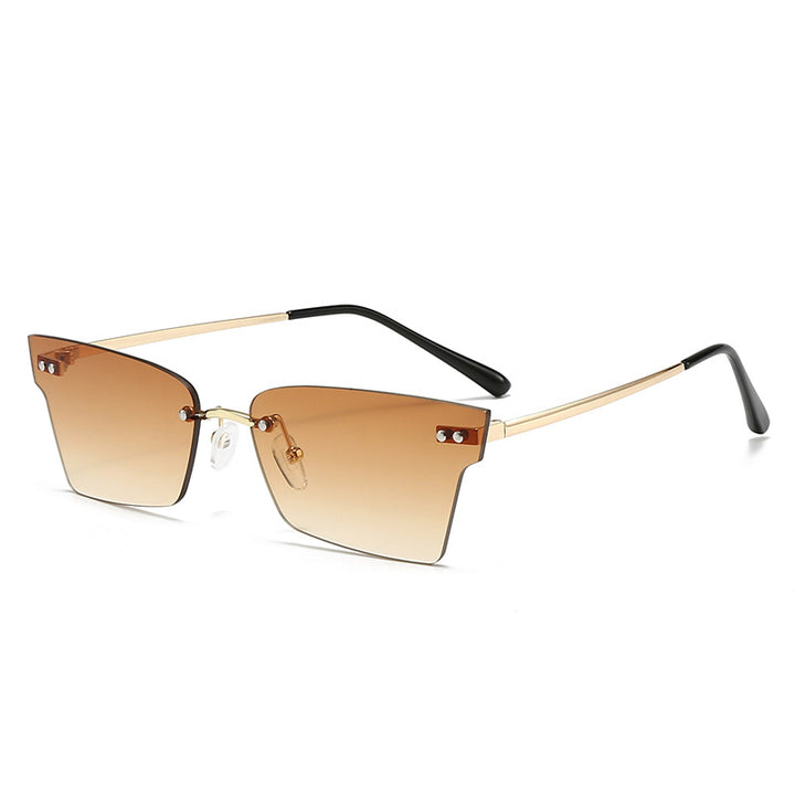 Ladies trendy geometric sunglasses with ultra-light frame Bowlift