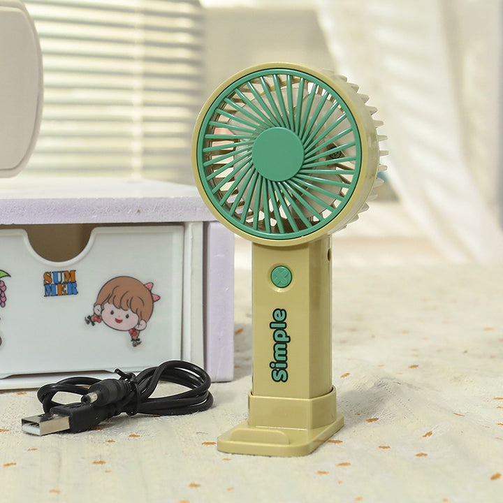 Women Portable Hand Fan with Rechargeable USB Port and Lightweight Construction Bowlift