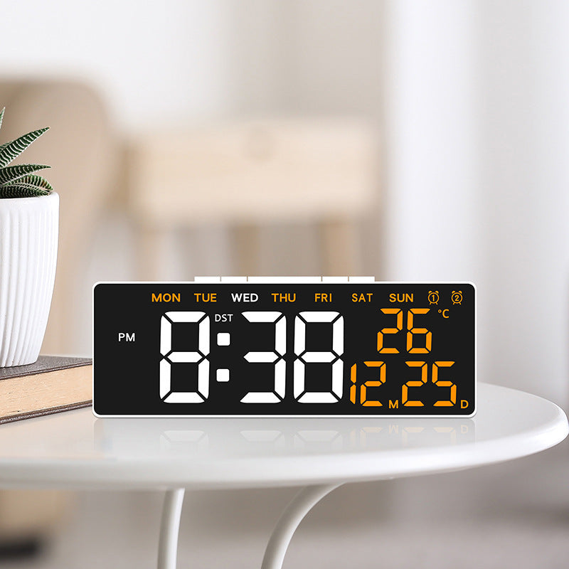 Digital alarm clock with large, clear LED display and temperature display Bowlift