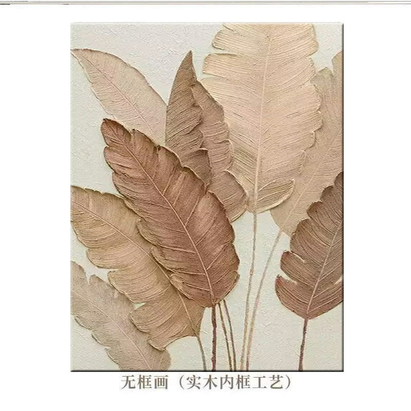 Textured Botanical Relief Canvas Art