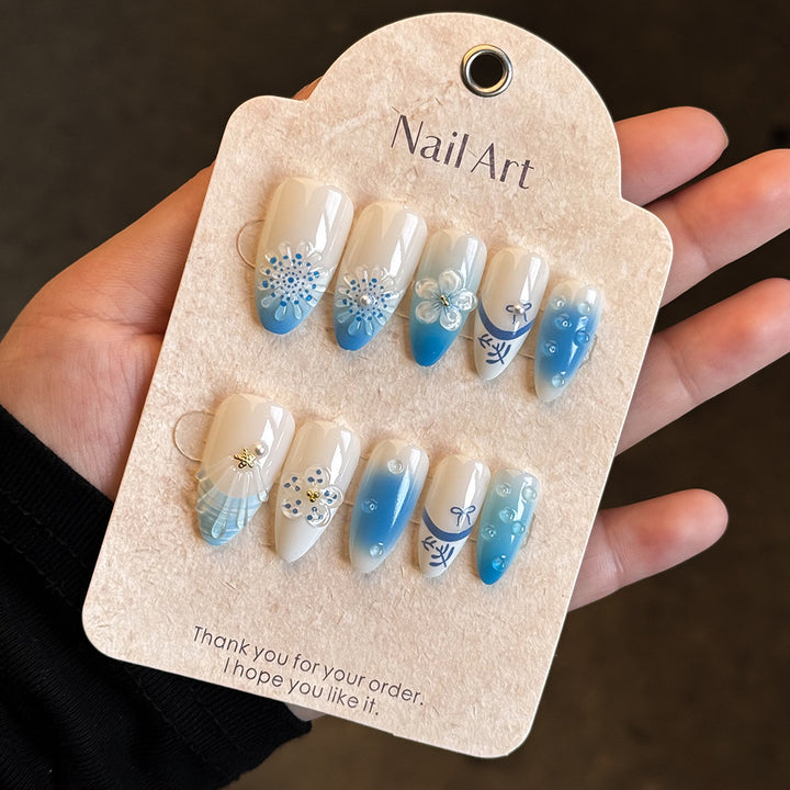 Artistic Decorative Press-On Nails Collection Bowlift