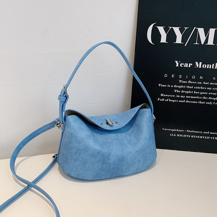 Elegant Soft-Suede Shoulder Bag Bowlift