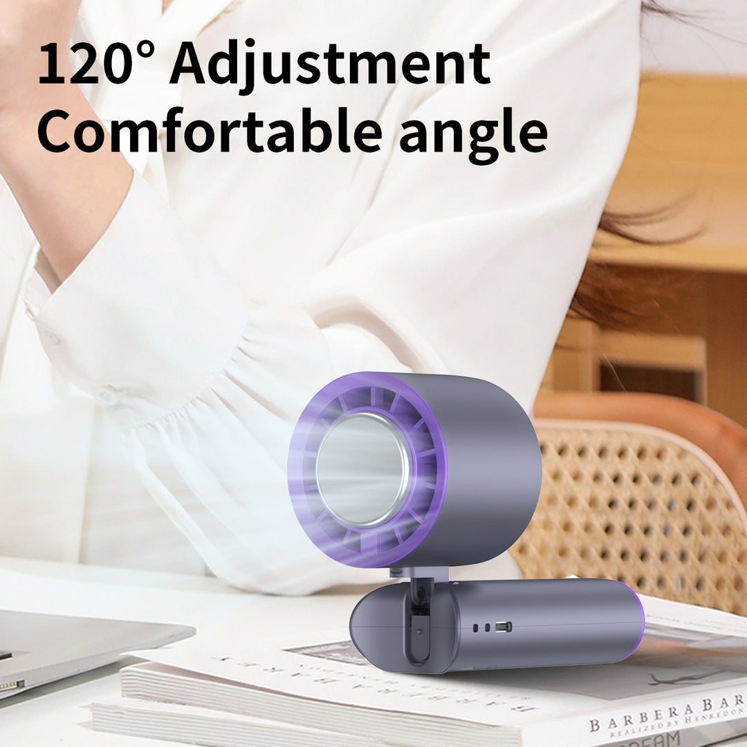 Unisex nan foldable portable handheld cooling fan with digital LED display and ice-sensing technology Bowlift
