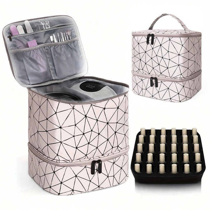 Cosmetic Organizer Bag with Dual Design and Sturdy Interior Lining Bowlift