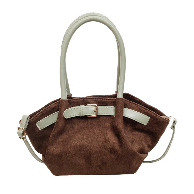 WoChic Suede Satchel Bag Bowlift