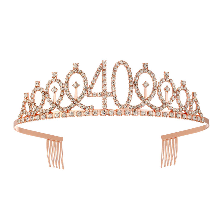 Women's Crystal-Embellished Tiara with Elegant Design Bowlift