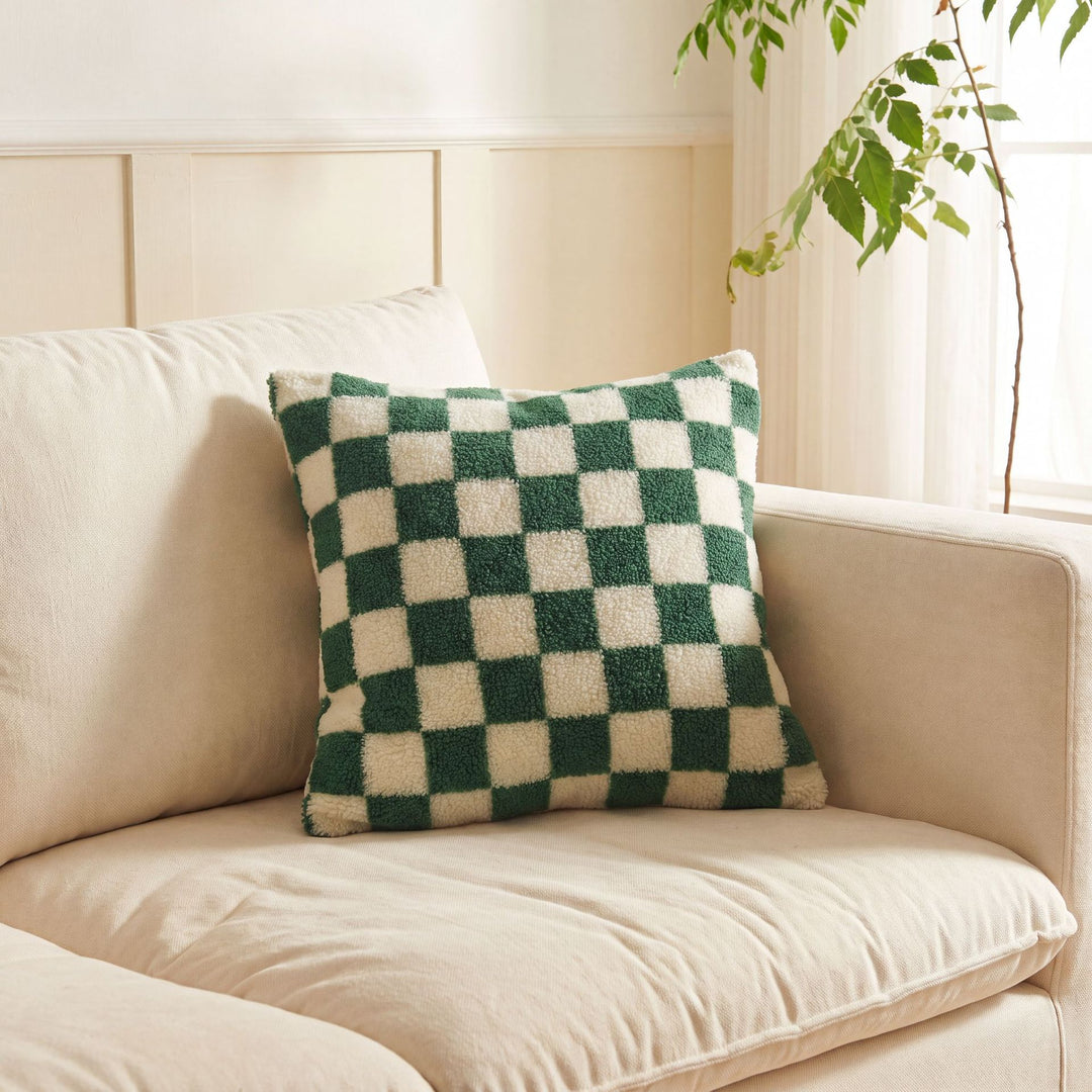 Cozy Checkerboard Decorative Pillow