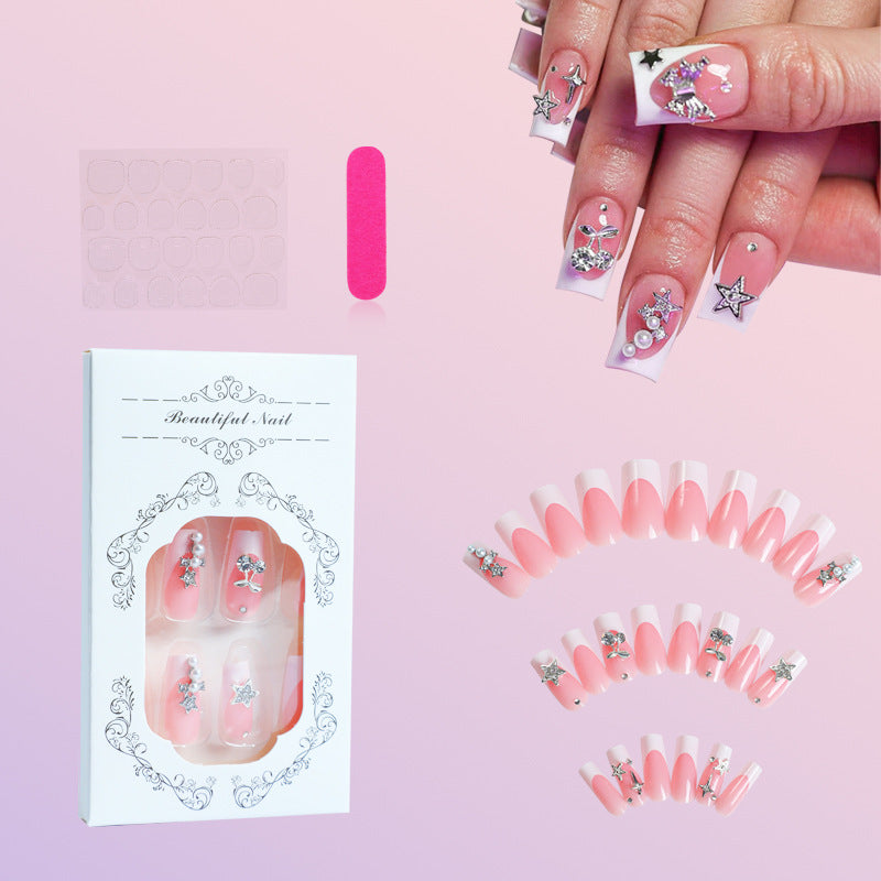 Nail art set with decorative flower and glitter motifs Bowlift
