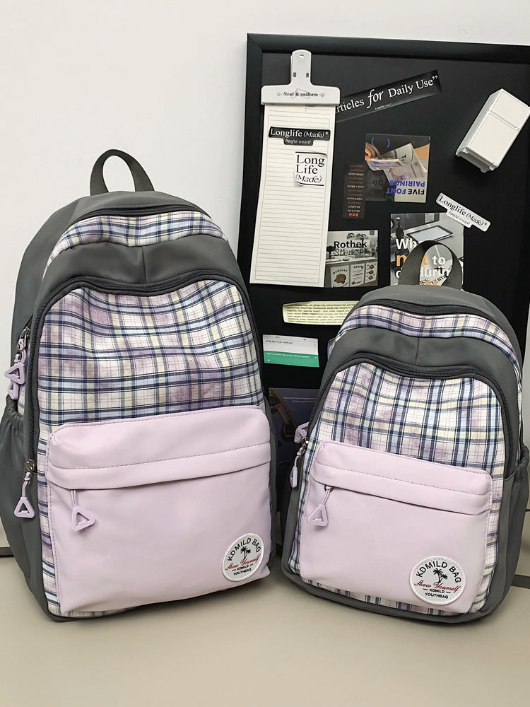 Casual Plaid Backpack