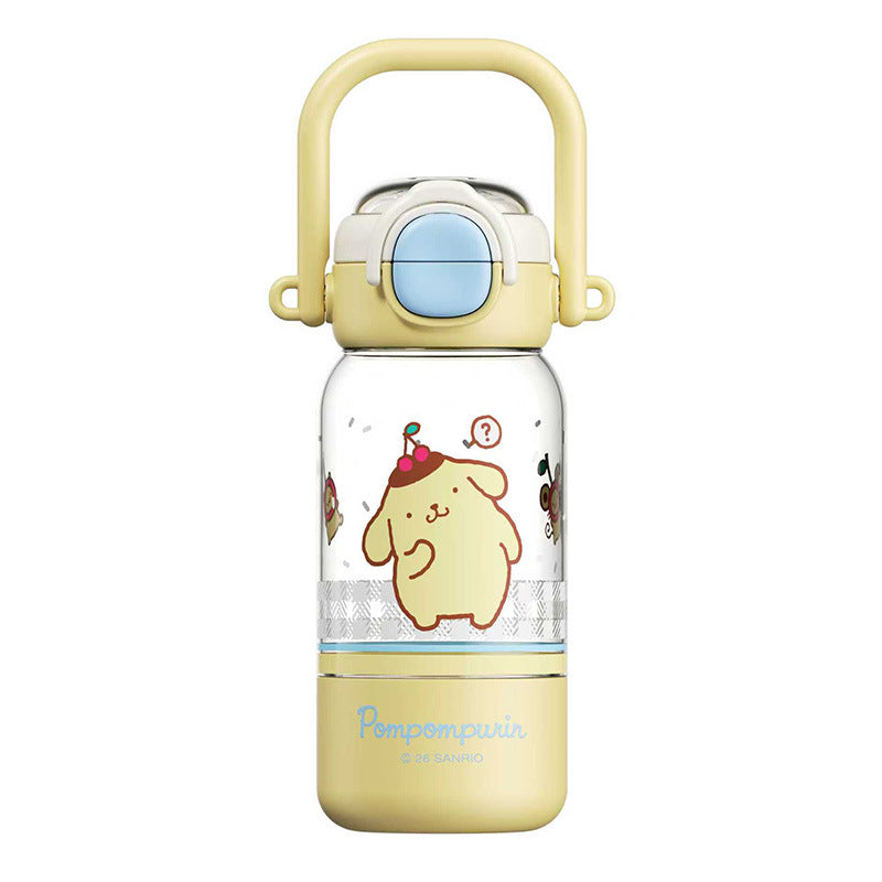 Women’s water bottle with cute animal design and sturdy carrying handle Bowlift