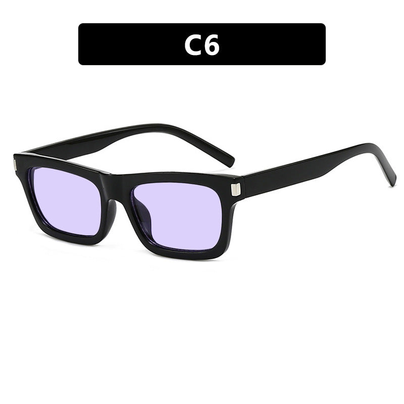 Women's square sunglasses with transparent lenses and stylish design Bowlift