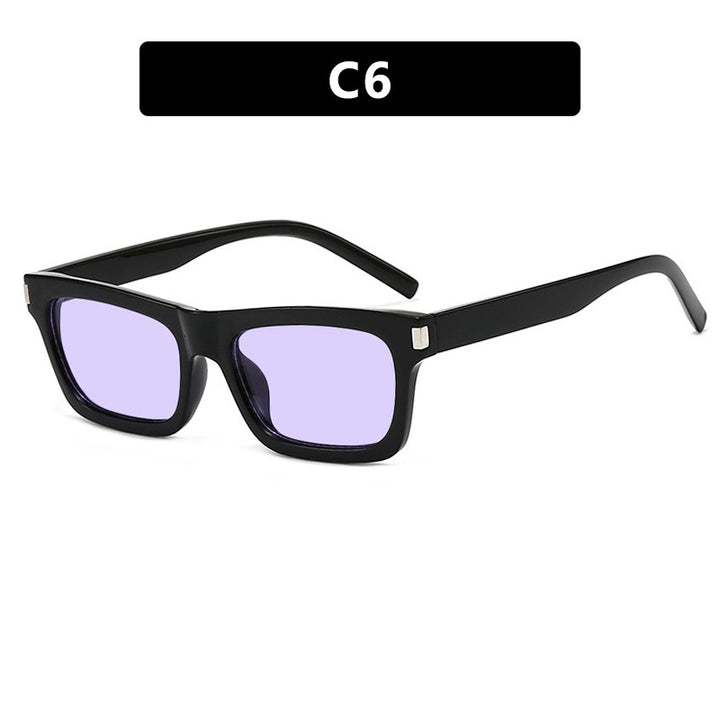 Women's square sunglasses with transparent lenses and stylish design Bowlift