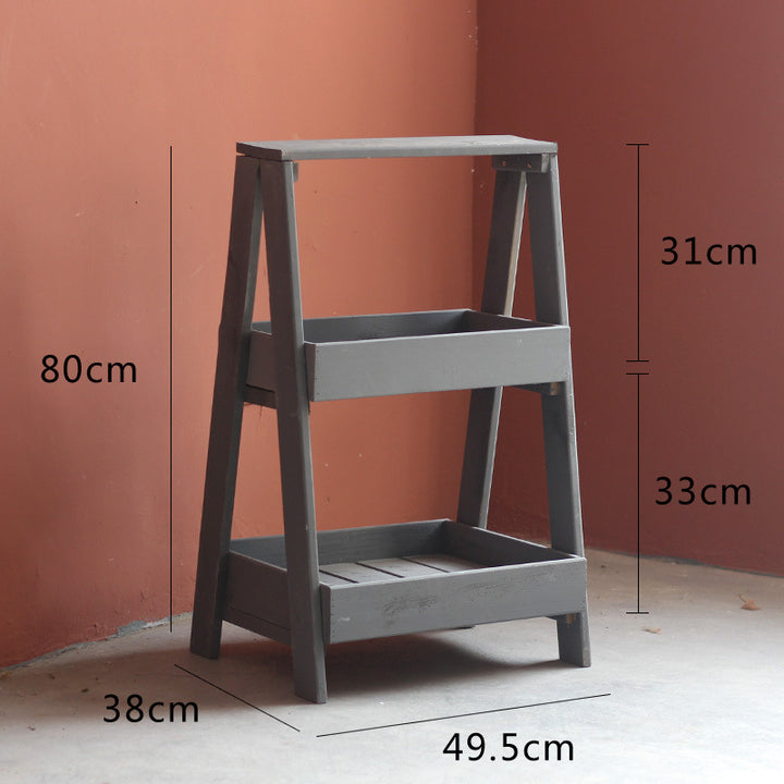 Multifunctional Wooden Step Ladder Bowlift