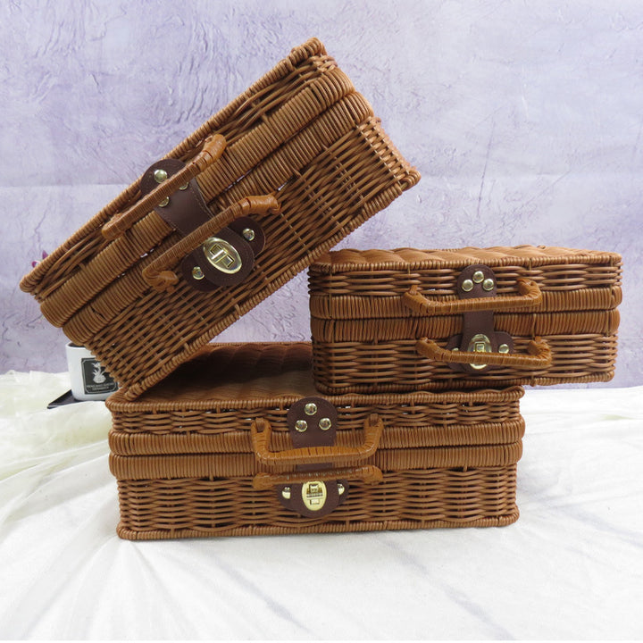 Handcrafted Storage Wicker Box Bowlift
