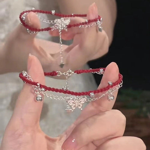 Butterfly Charm Macrame Bracelet Bowlift