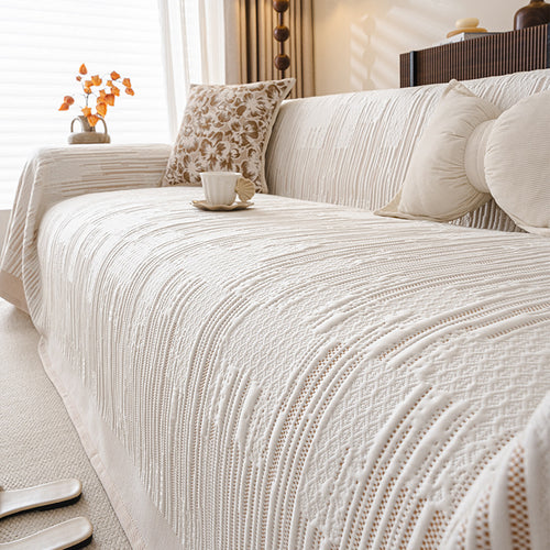 Textured Knit Sofa Cover