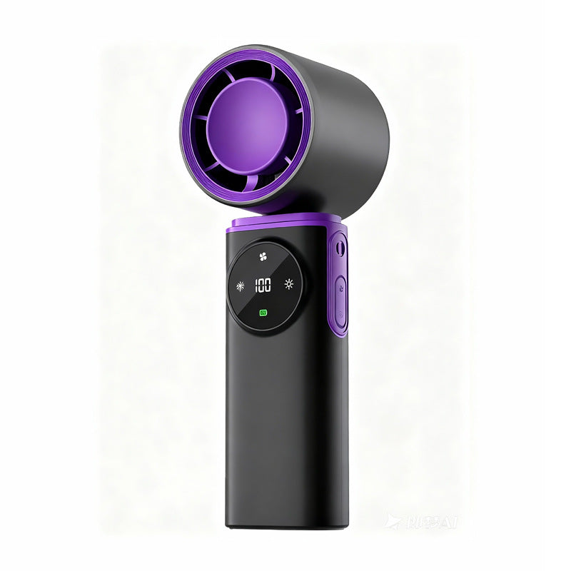 Women's Portable USB Mini Fan with LED Display Bowlift