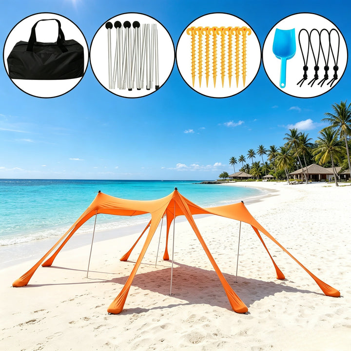 Portable Beach Shade Canopy Bowlift