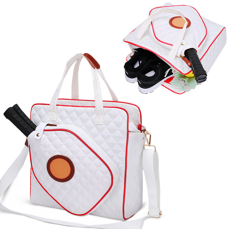 Quilted Tennis Equipment Tote Bag Bowlift