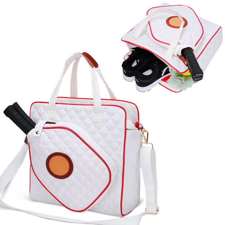 Quilted Tennis Equipment Tote Bag Bowlift